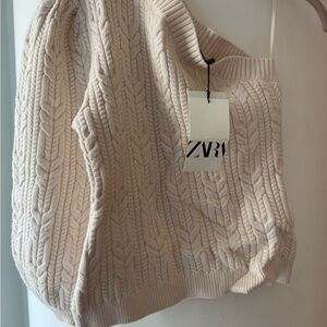 ZARA NWT one shoulder sweater